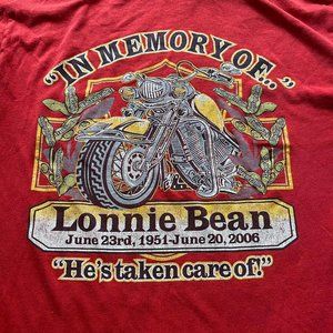 Vintage Red Biker T Shirt